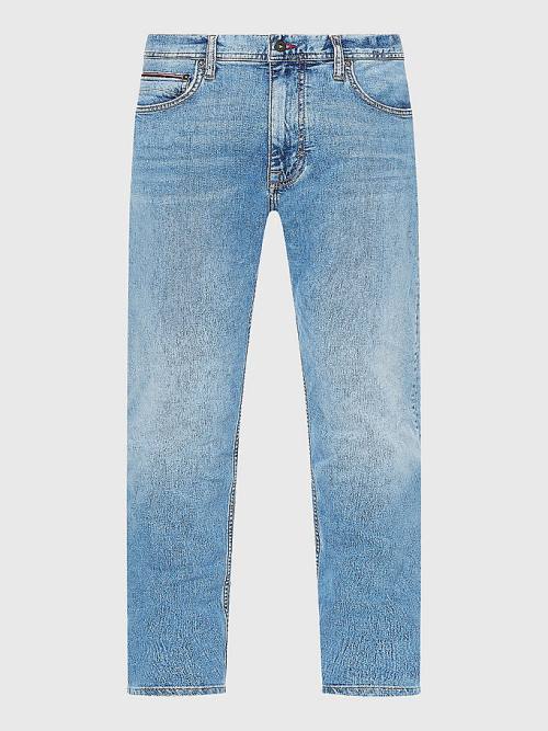 Muške Tommy Hilfiger Houston Tapered Hemp Farmerke Denim Plava | TH630OUR