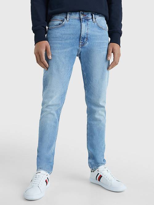 Muške Tommy Hilfiger Houston Tapered Hemp Farmerke Denim Plava | TH630OUR