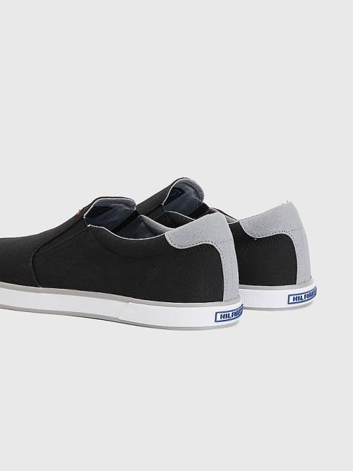 Muške Tommy Hilfiger Iconic Slip-On Canvas Patike Crna | TH817JAO