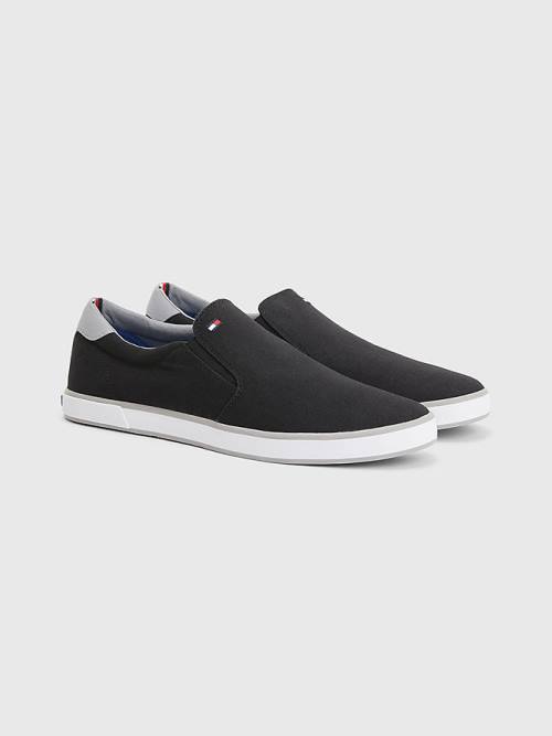 Muške Tommy Hilfiger Iconic Slip-On Canvas Patike Crna | TH817JAO