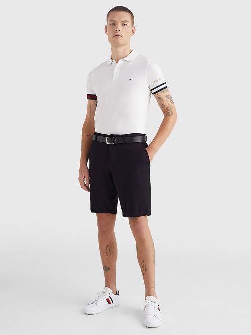 Muške Tommy Hilfiger Icons Flag Slim Fit Polo Majice Bela | TH716KLY