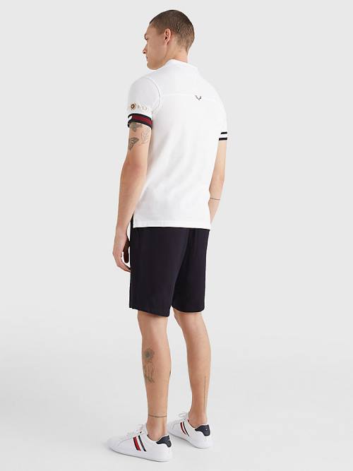 Muške Tommy Hilfiger Icons Flag Slim Fit Polo Majice Bela | TH716KLY