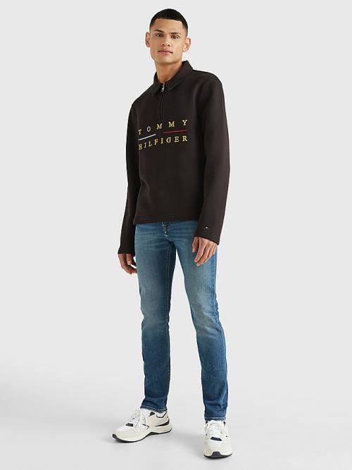 Muške Tommy Hilfiger Icons Mock Turtleneck Relaxed Fit Duksevi Crna | TH864PKC