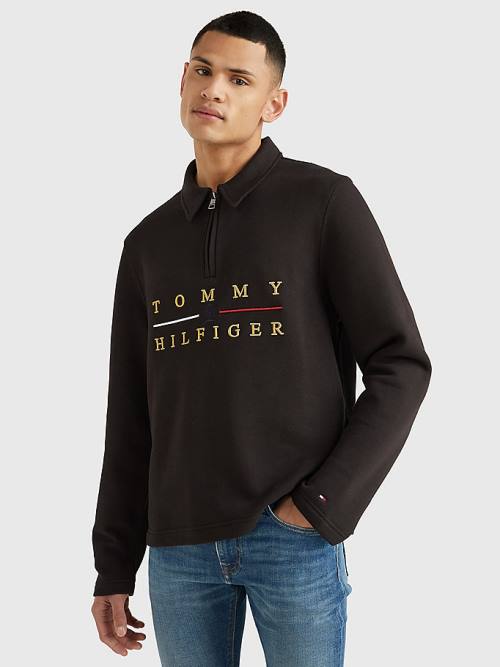 Muške Tommy Hilfiger Icons Mock Turtleneck Relaxed Fit Duksevi Crna | TH864PKC