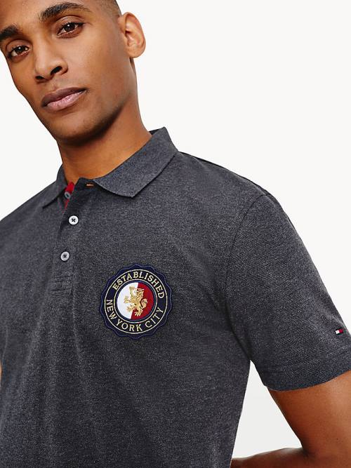 Muške Tommy Hilfiger Icons Organic Cotton Regular Fit Polo Majice Siva | TH218VWN