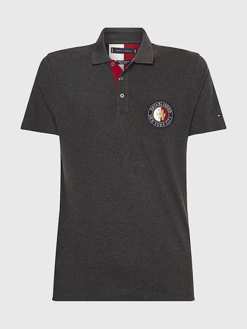 Muške Tommy Hilfiger Icons Organic Cotton Regular Fit Polo Majice Siva | TH218VWN