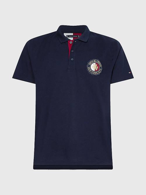 Muške Tommy Hilfiger Icons Organic Cotton Regular Fit Polo Majice Plava | TH247AJX