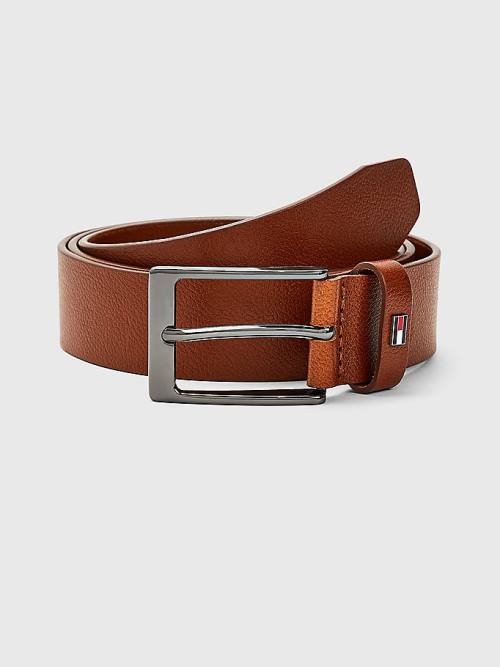 Muške Tommy Hilfiger Layton Adjustable Leather Kaiševi Braon | TH109USP