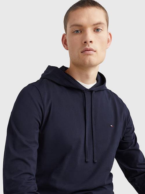 Muške Tommy Hilfiger Lightweight Duks Hoodie Plava | TH041YJF