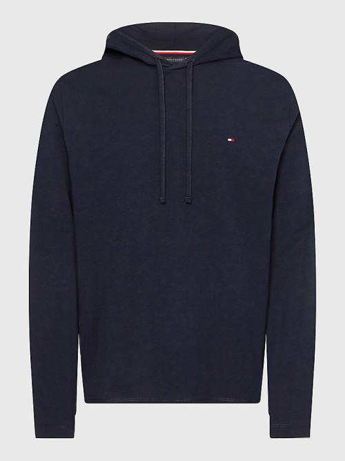 Muške Tommy Hilfiger Lightweight Duks Hoodie Plava | TH041YJF