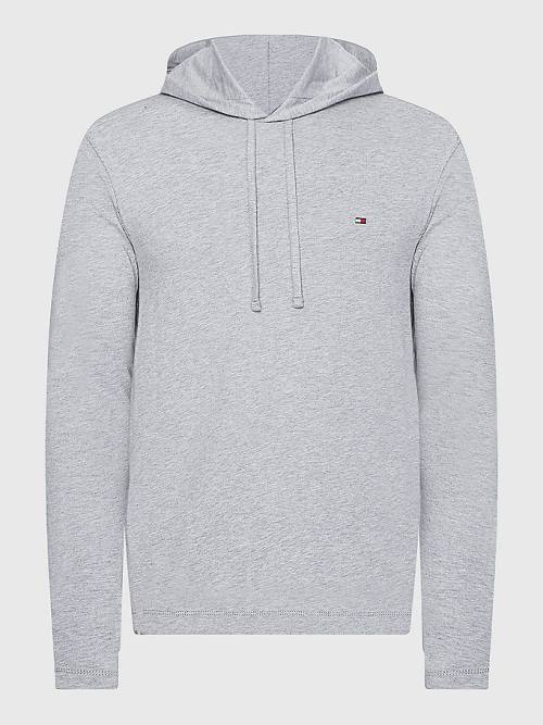 Muške Tommy Hilfiger Lightweight Duks Hoodie Siva | TH420MGJ