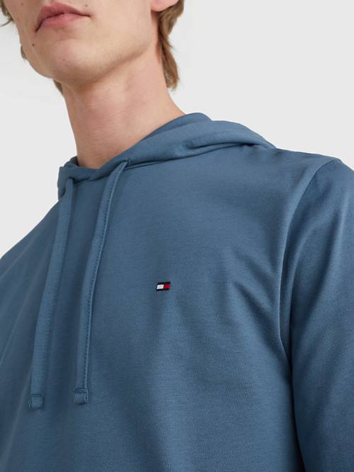 Muške Tommy Hilfiger Lightweight Duks Hoodie Plava | TH523QOP