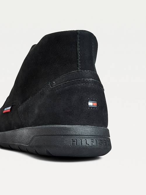 Muške Tommy Hilfiger Lightweight Nubuck Hybrid Čizme Crna | TH520MHR