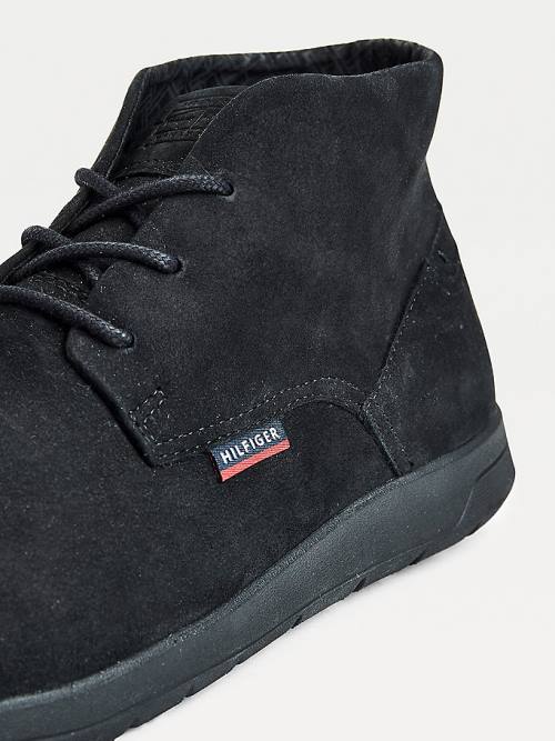 Muške Tommy Hilfiger Lightweight Nubuck Hybrid Čizme Crna | TH520MHR