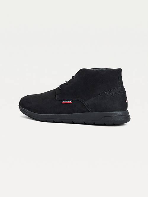 Muške Tommy Hilfiger Lightweight Nubuck Hybrid Čizme Crna | TH520MHR