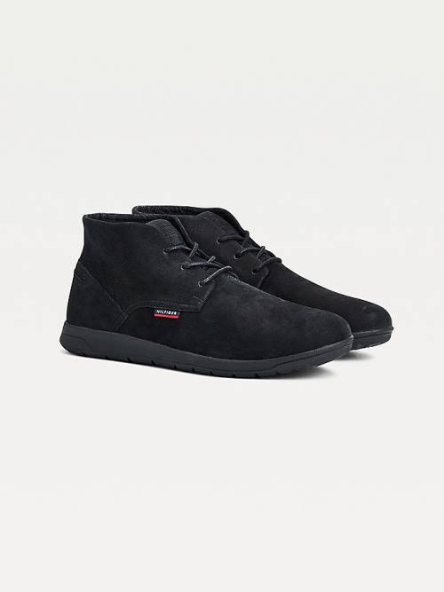 Muške Tommy Hilfiger Lightweight Nubuck Hybrid Čizme Crna | TH520MHR