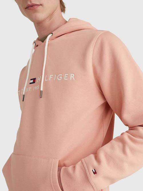 Muške Tommy Hilfiger Logo Duks Hoodie Narandžasta | TH934IZA