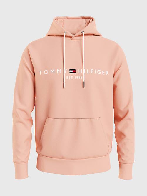 Muške Tommy Hilfiger Logo Duks Hoodie Narandžasta | TH934IZA