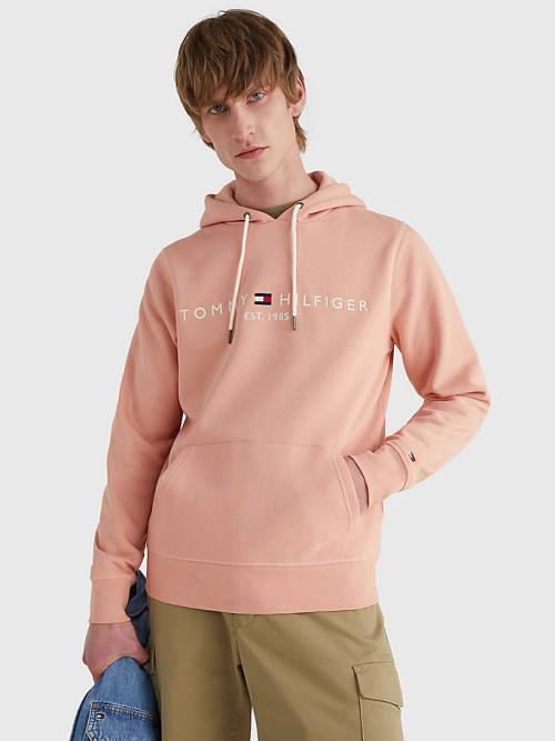 Muške Tommy Hilfiger Logo Duks Hoodie Narandžasta | TH934IZA