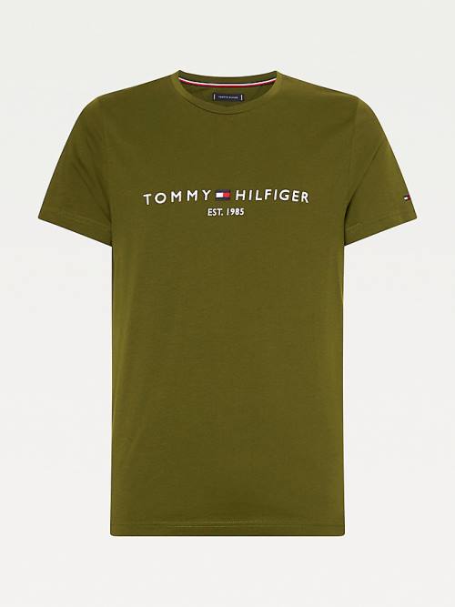 Muške Tommy Hilfiger Logo Majice Braon | TH851IVS