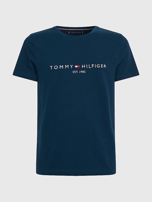 Muške Tommy Hilfiger Logo Majice Plava | TH691XOM