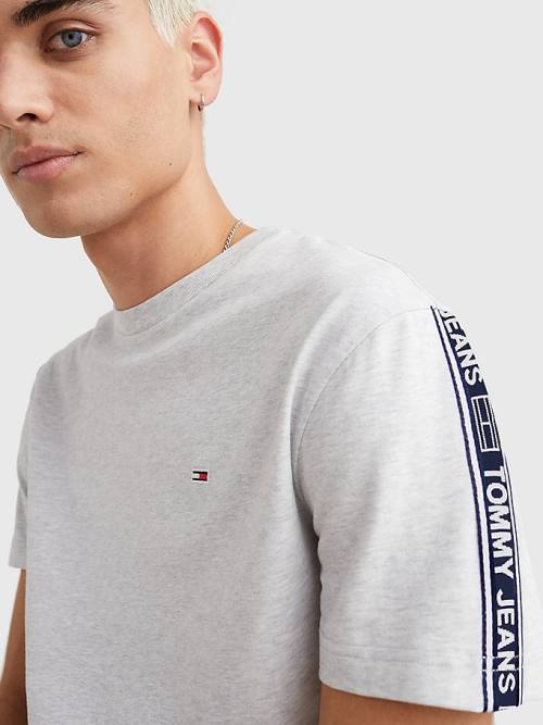 Muške Tommy Hilfiger Logo Tape Majice Siva | TH069JHY