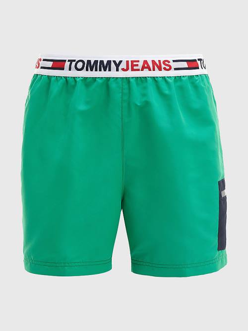 Muške Tommy Hilfiger Logo Waistband Mid Length Shorts Kupaći Kostimi Zeleno | TH631KCD