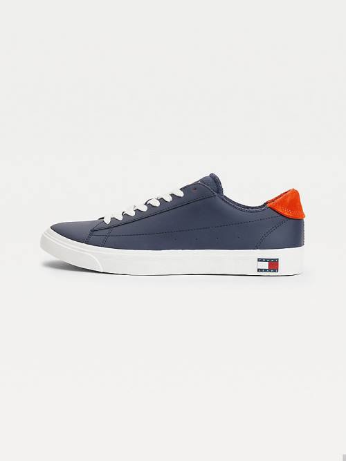 Muške Tommy Hilfiger Low-Top Vulcanised Patike Plava | TH932JWV