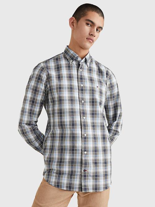 Muške Tommy Hilfiger Madras Check Regular Fit Košulje Zeleno | TH149CTA