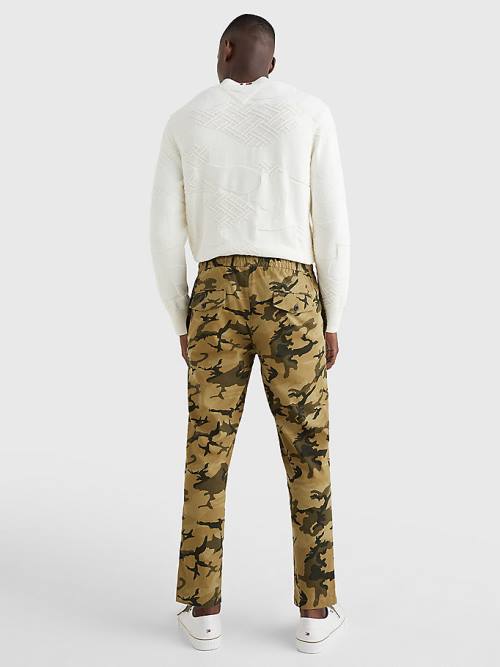 Muške Tommy Hilfiger Modern Camo Tapered Fit Pantalone Kaki | TH931MWL