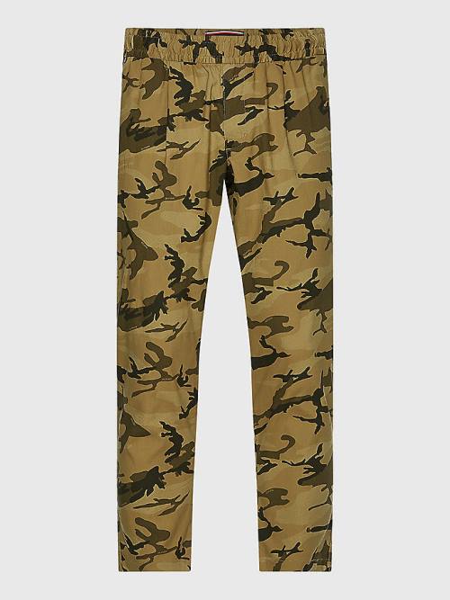 Muške Tommy Hilfiger Modern Camo Tapered Fit Pantalone Kaki | TH931MWL