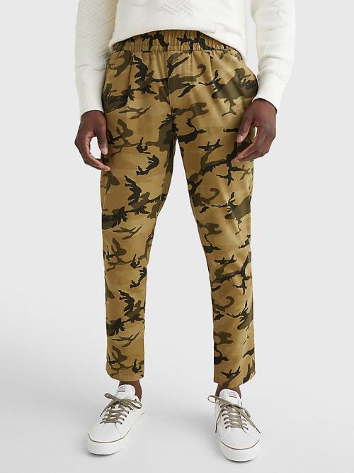 Muške Tommy Hilfiger Modern Camo Tapered Fit Pantalone Kaki | TH931MWL