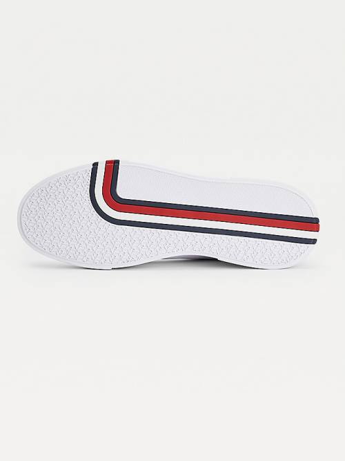 Muške Tommy Hilfiger Modern Cupsole Leather Patike Bela | TH258RXP