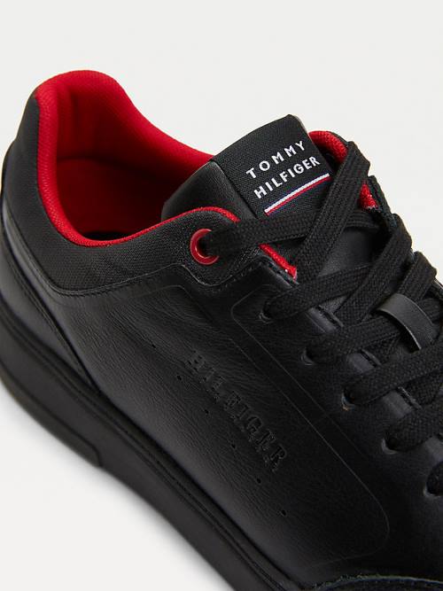 Muške Tommy Hilfiger Modern Cupsole Leather Patike Crna | TH523GZE