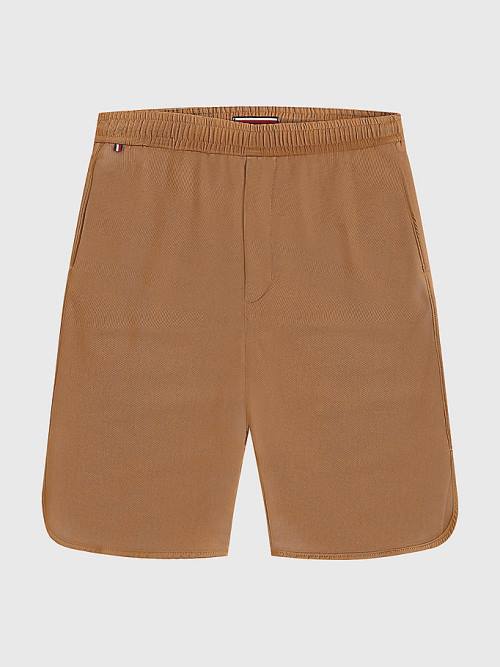 Muške Tommy Hilfiger Murray Wide Fit Twill Šortsevi Braon | TH391XMW