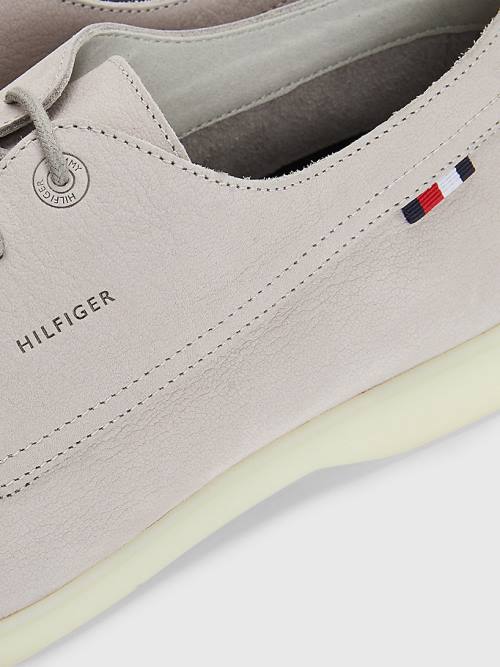 Muške Tommy Hilfiger Nubuck Lace-Up Casual Cipele Siva | TH184FXO