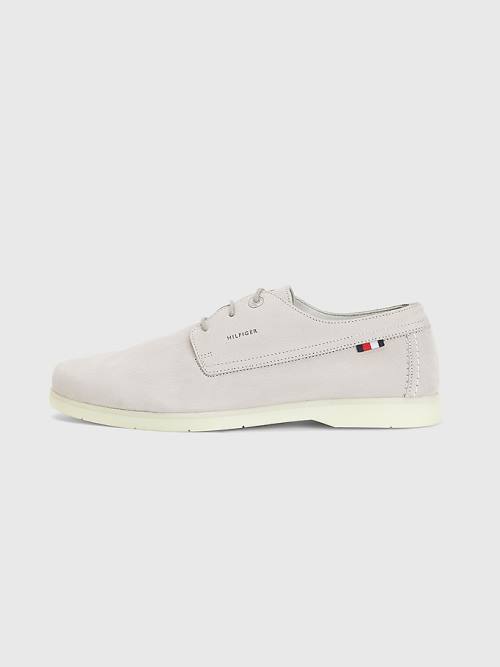 Muške Tommy Hilfiger Nubuck Lace-Up Casual Cipele Siva | TH184FXO