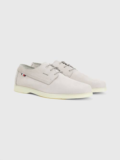 Muške Tommy Hilfiger Nubuck Lace-Up Casual Cipele Siva | TH184FXO