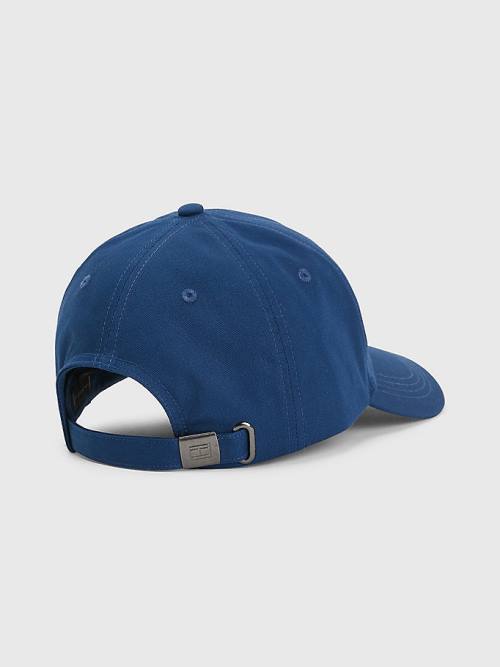 Muške Tommy Hilfiger Organic Cotton Flag Embroidery Cap Kape Plava | TH450EJV