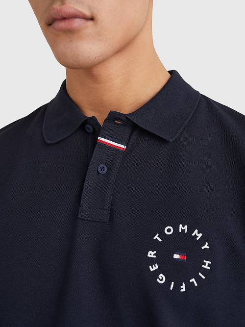 Muške Tommy Hilfiger Organic Cotton Pique Regular Fit Polo Majice Plava | TH913IWS