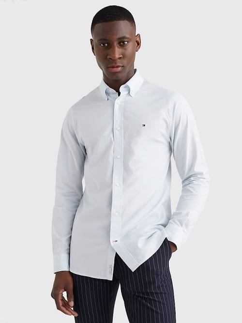 Muške Tommy Hilfiger Organic Cotton Poplin Regular Fit Košulje Plava | TH278KNA