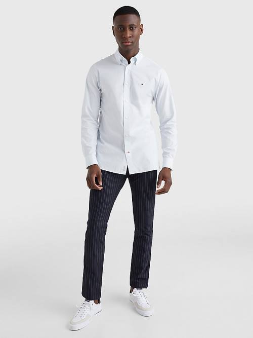 Muške Tommy Hilfiger Organic Cotton Poplin Regular Fit Košulje Plava | TH278KNA