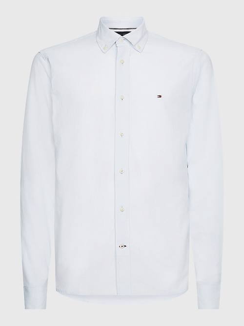 Muške Tommy Hilfiger Organic Cotton Poplin Regular Fit Košulje Plava | TH278KNA