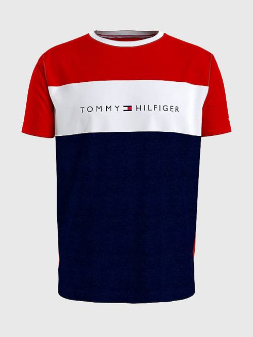 Muške Tommy Hilfiger Original Colour-Blocked Logo Pidžama Crveni | TH294DNU