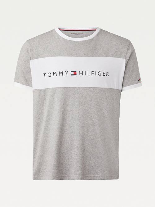 Muške Tommy Hilfiger Original Colour-Blocked Logo Pidžama Siva | TH403BCF