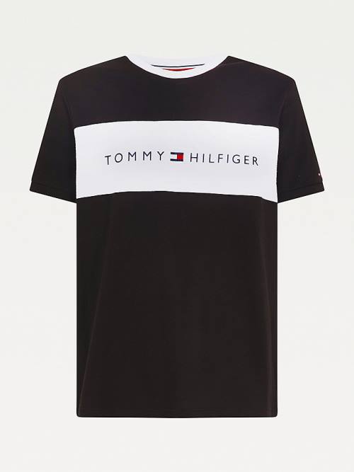 Muške Tommy Hilfiger Original Colour-Blocked Logo Pidžama Crna | TH561RYA