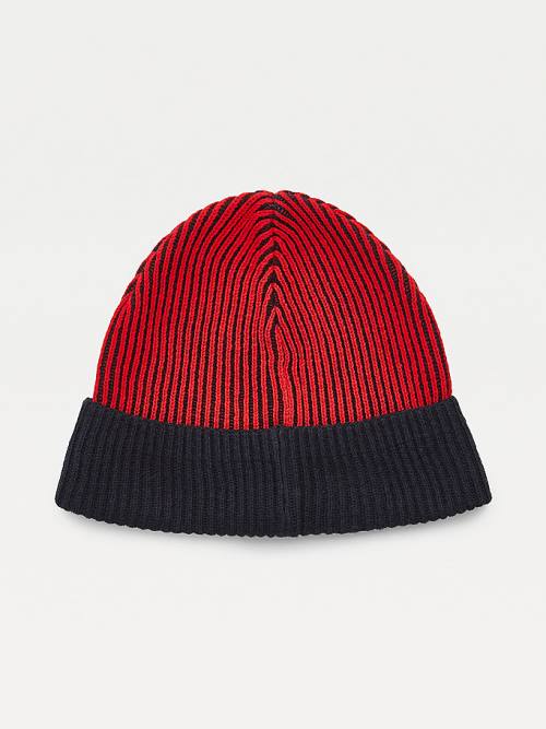 Muške Tommy Hilfiger Pima Cotton Cashmere Double Stitch Beanie Kape Plava | TH801SUT