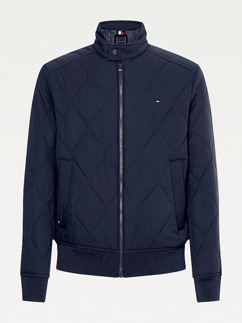 Muške Tommy Hilfiger Plus Diamond Quilted Bomber Jakna Plava | TH615JTB