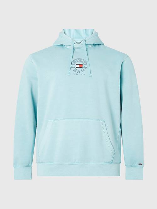 Muške Tommy Hilfiger Plus Fleece Duks Hoodie Plava | TH592QXP