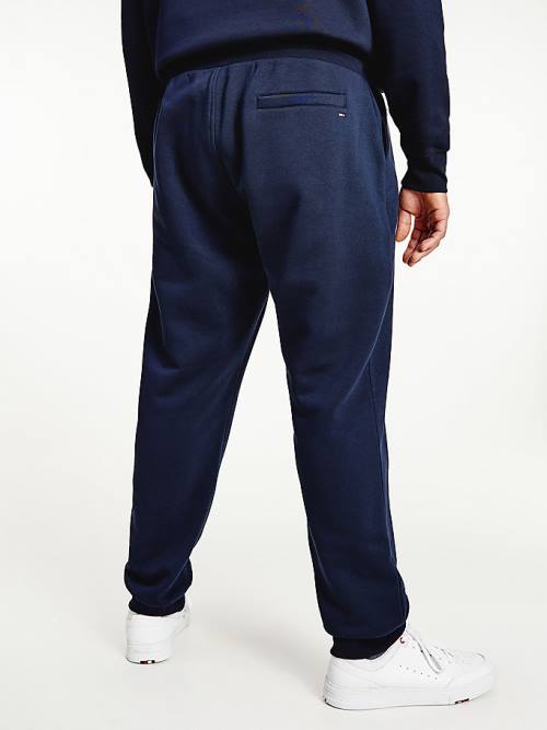 Muške Tommy Hilfiger Plus Organic Cotton Flex Fleece Joggers Pantalone Plava | TH402DAS